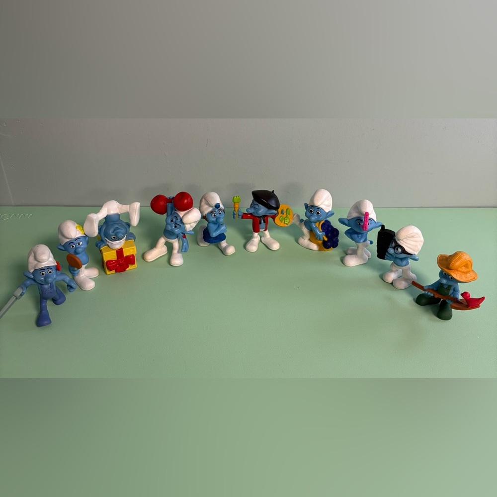 2011 Smurfs Action Figure Toys, Kids Movie Characters Toys, Blue Smurfs Toys